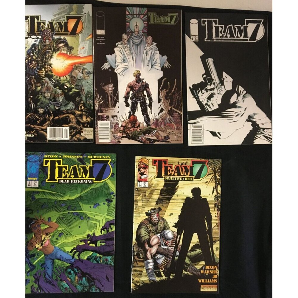 Image Comic Books- Team 7 & Weapon Zero Mixed Lot of 9 Vintage 1994-1997